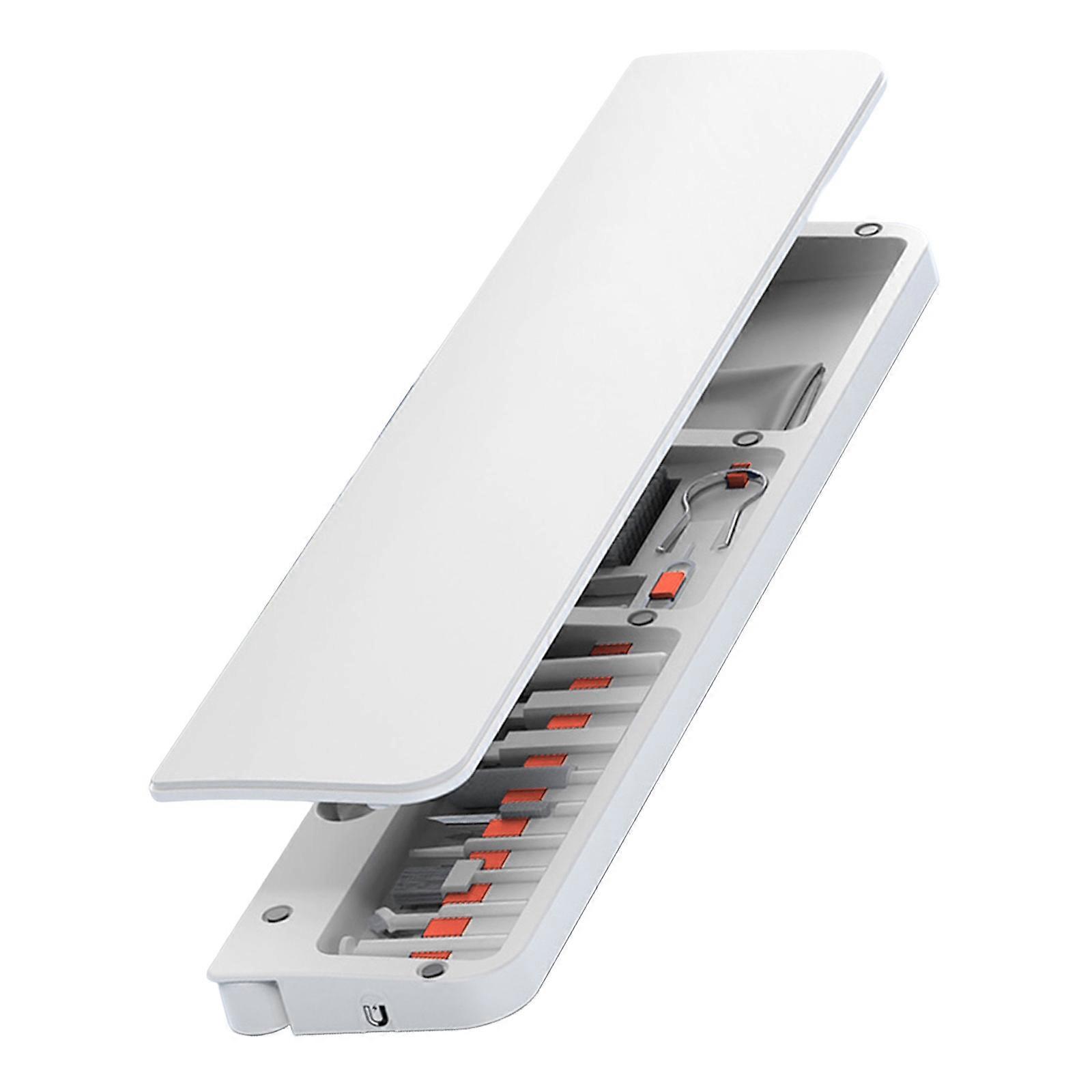 22 in 1 Cleaning Kit Equipped Keyboards Wrist Rest Featuring Ergonomic Support and Hiddens Storage for Home Office  White