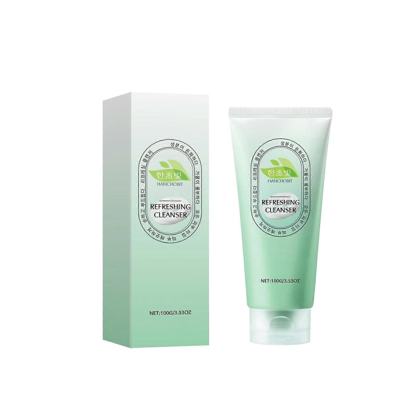 Green Plum Refreshing Cleanser Gel Type Deep Pore Cleansing, Acne Face Wash, Blackhead Remover for All Skin Types, Skincare 100g