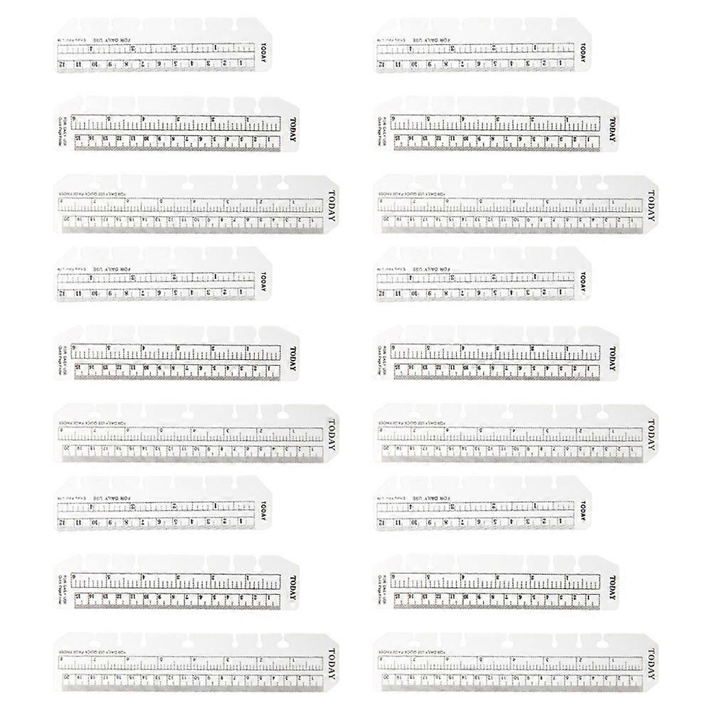 Plastic Page Ruler Set   18PCS Multi Functional Transparent Bookmarks for Reading, Planning, Writing   Ideal for Students & Writers