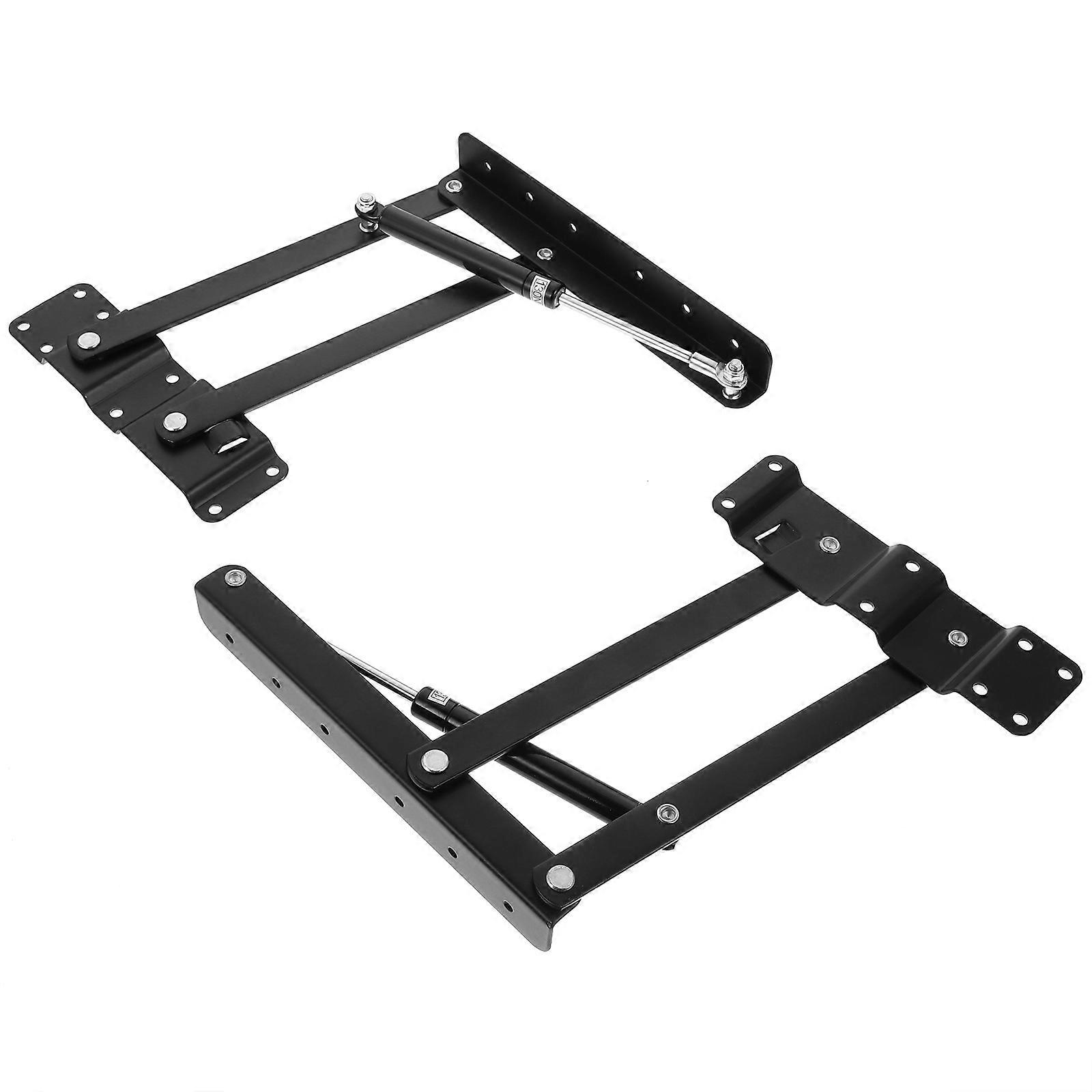 Black Folding Tea Table with Hinge Mechanism Easy to Use and Install for Home Space Savings 26kg