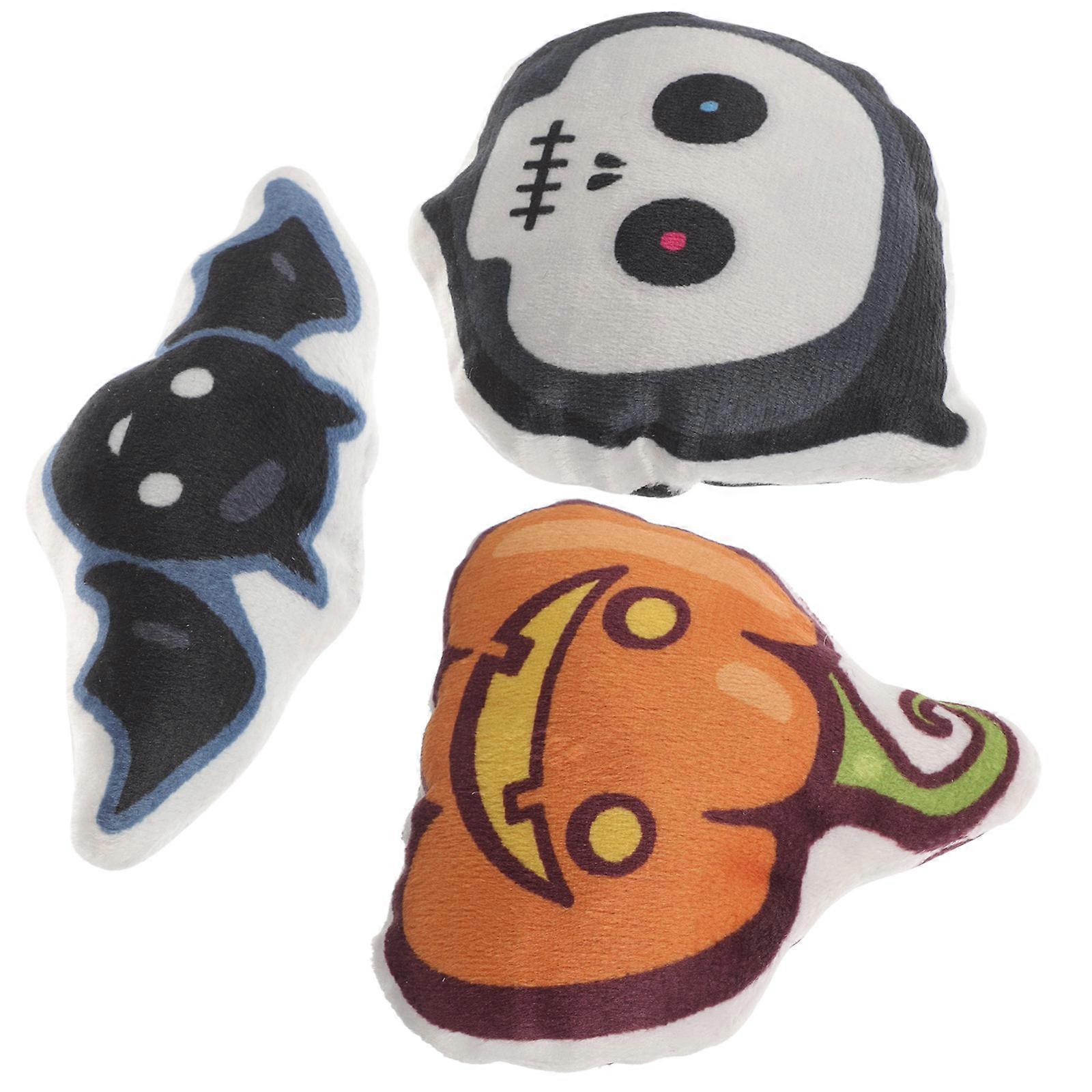 Halloween Cat Toy Interactive Cat Toy Exercise Toy Noise Reduction Pumpkin Shape 3Pcs