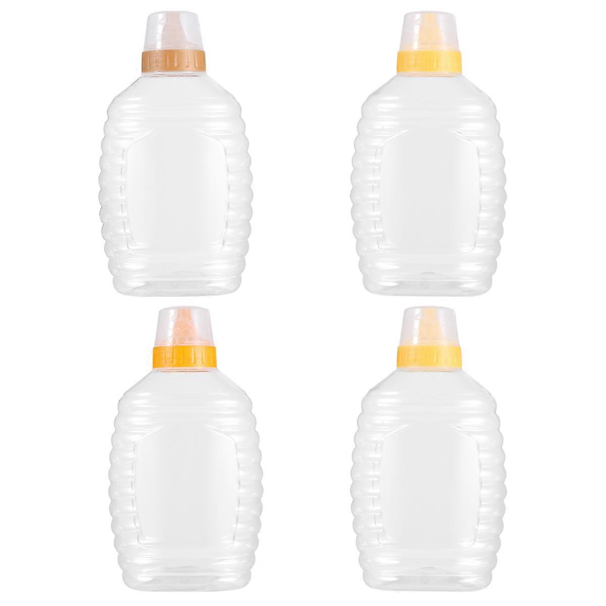 Cream Jars With Lids Transparent Storage Dispensing Square Food Container Travel 4Pcs