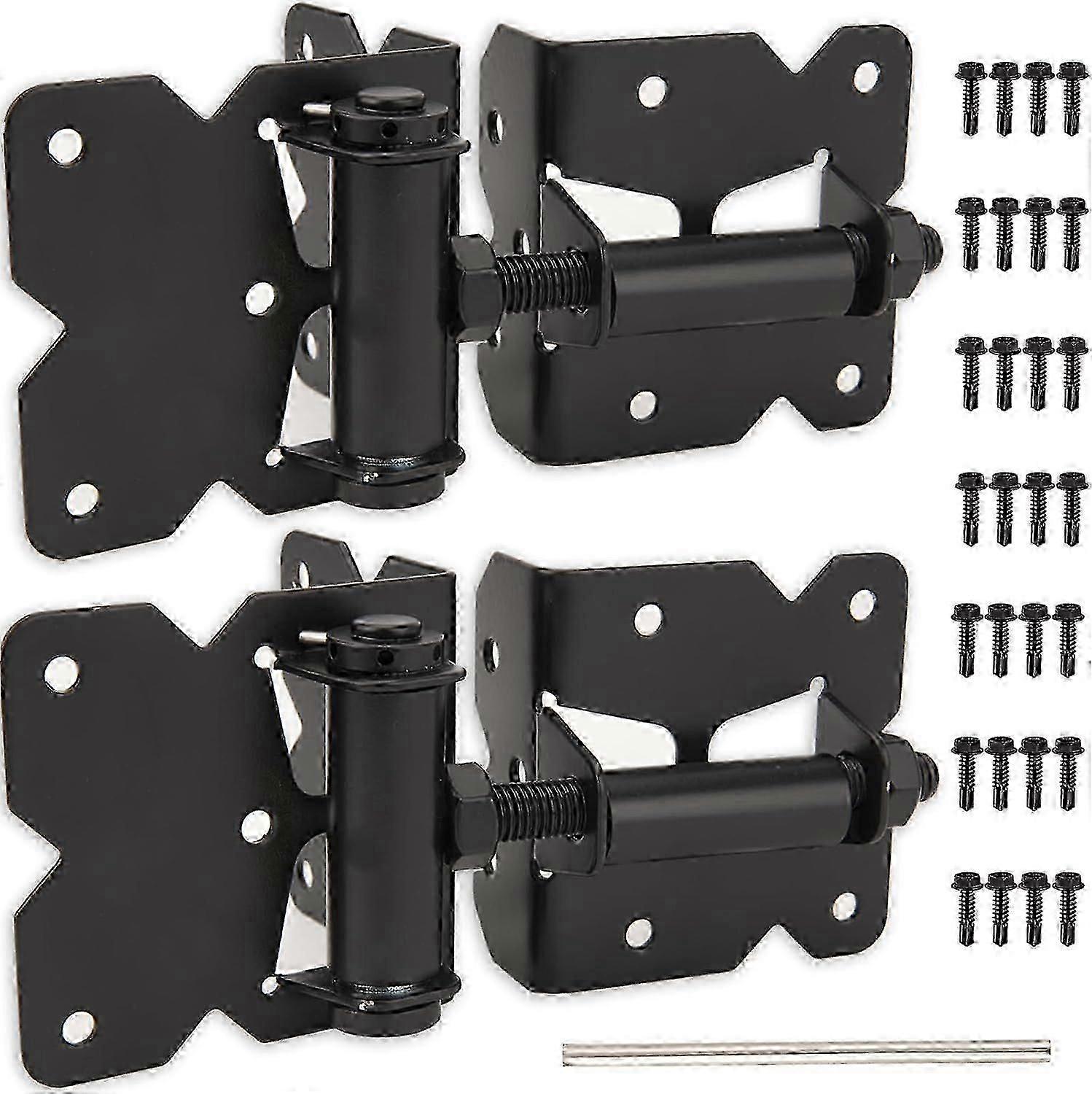 2025 Neuestes Modell Torscharniere Heavy Duty, selbstschließende Torscharniere für Woon Zäune 2er Pack, Zaun