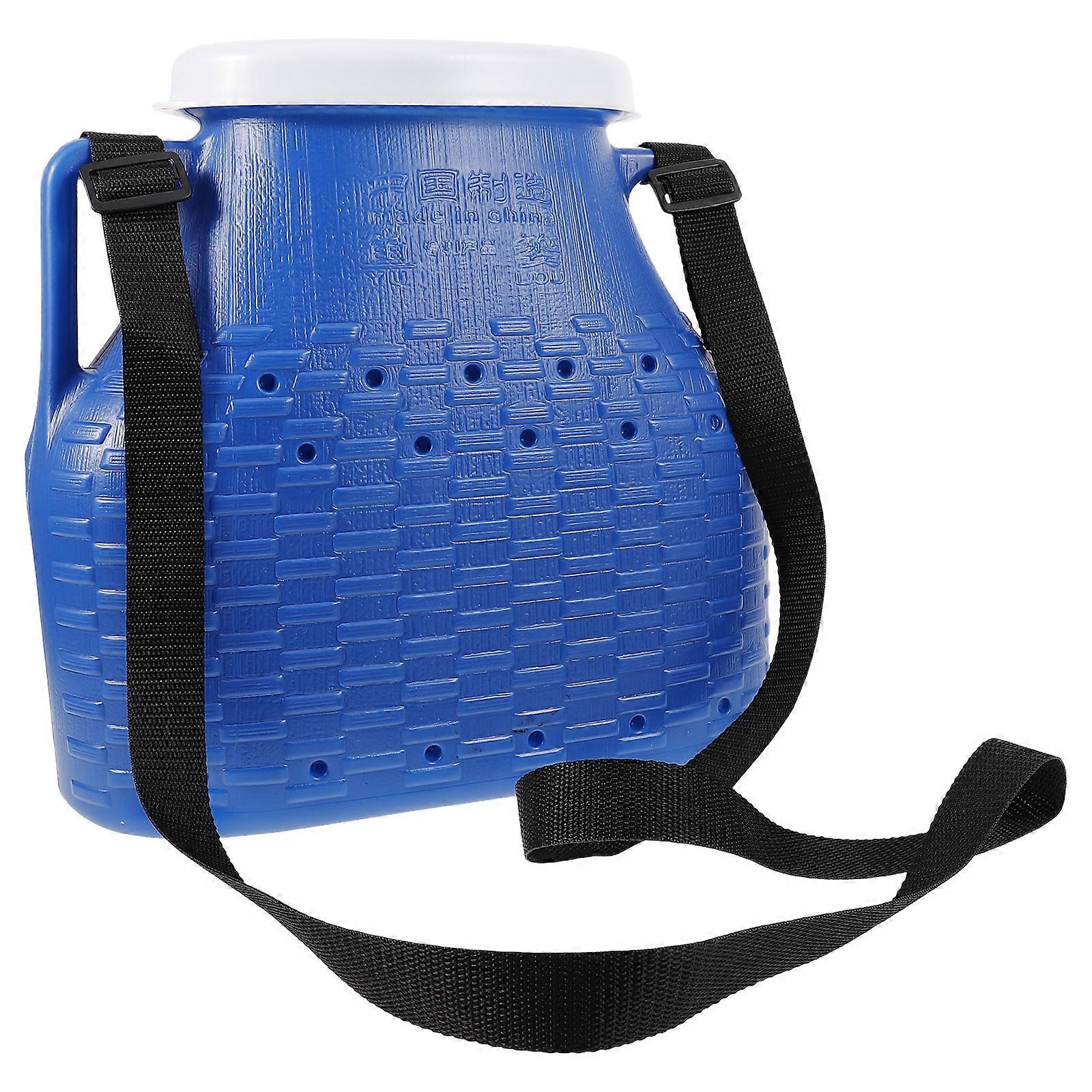 Blue Plastic Fishing Bucket for Storage Use with Comfortable Grip and Large Capacity 1 Piece