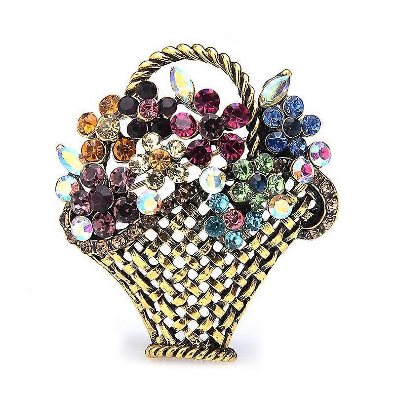 Fashionable Brooch, Rhinestone Bridal Pin for Women, Wedding Jewelry, Floral Design, Elegant Casual Accessories