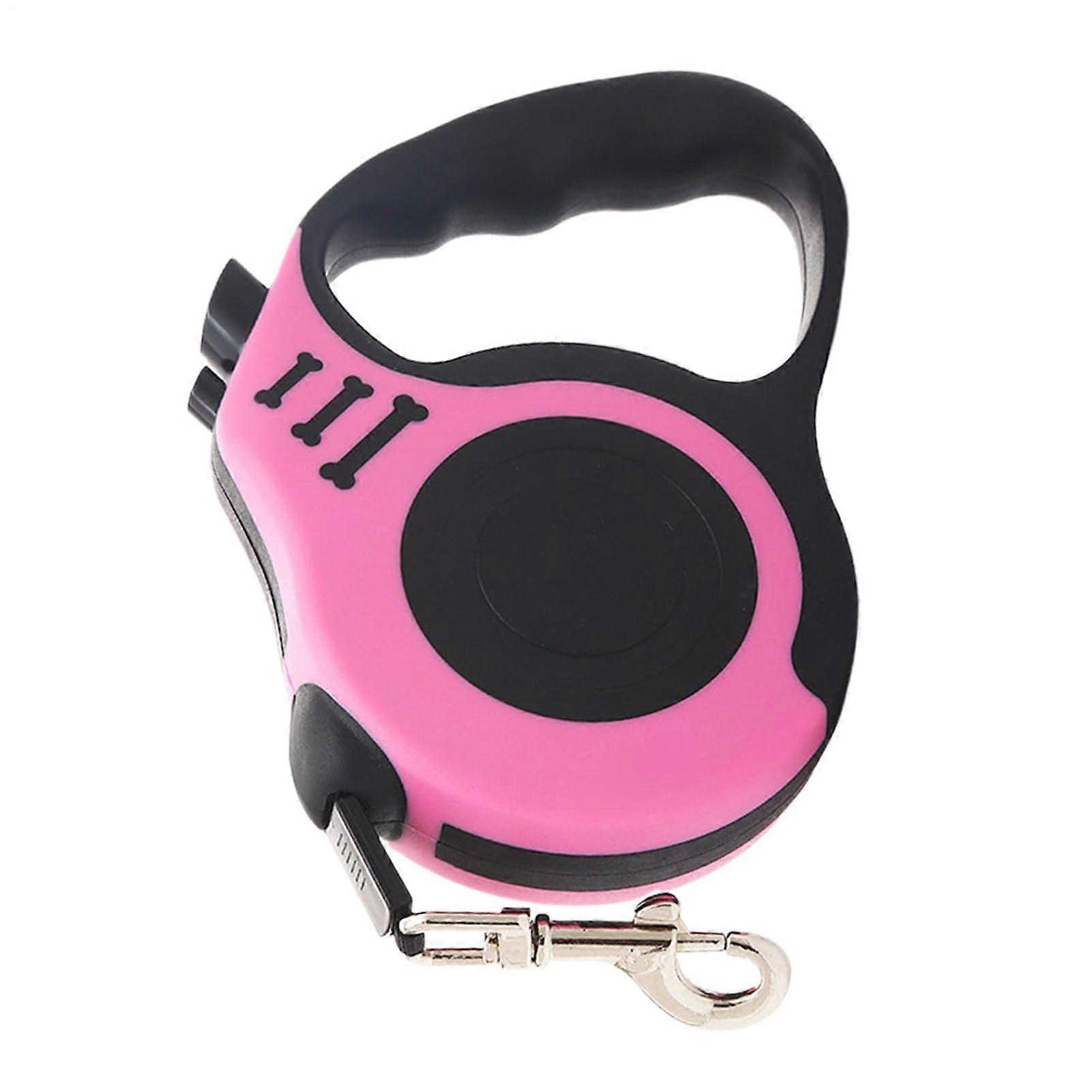 Retractable Dog Leash for Medium Dogs, High Performance Pink Traction Rope, Compact Design for Hiking and Camping