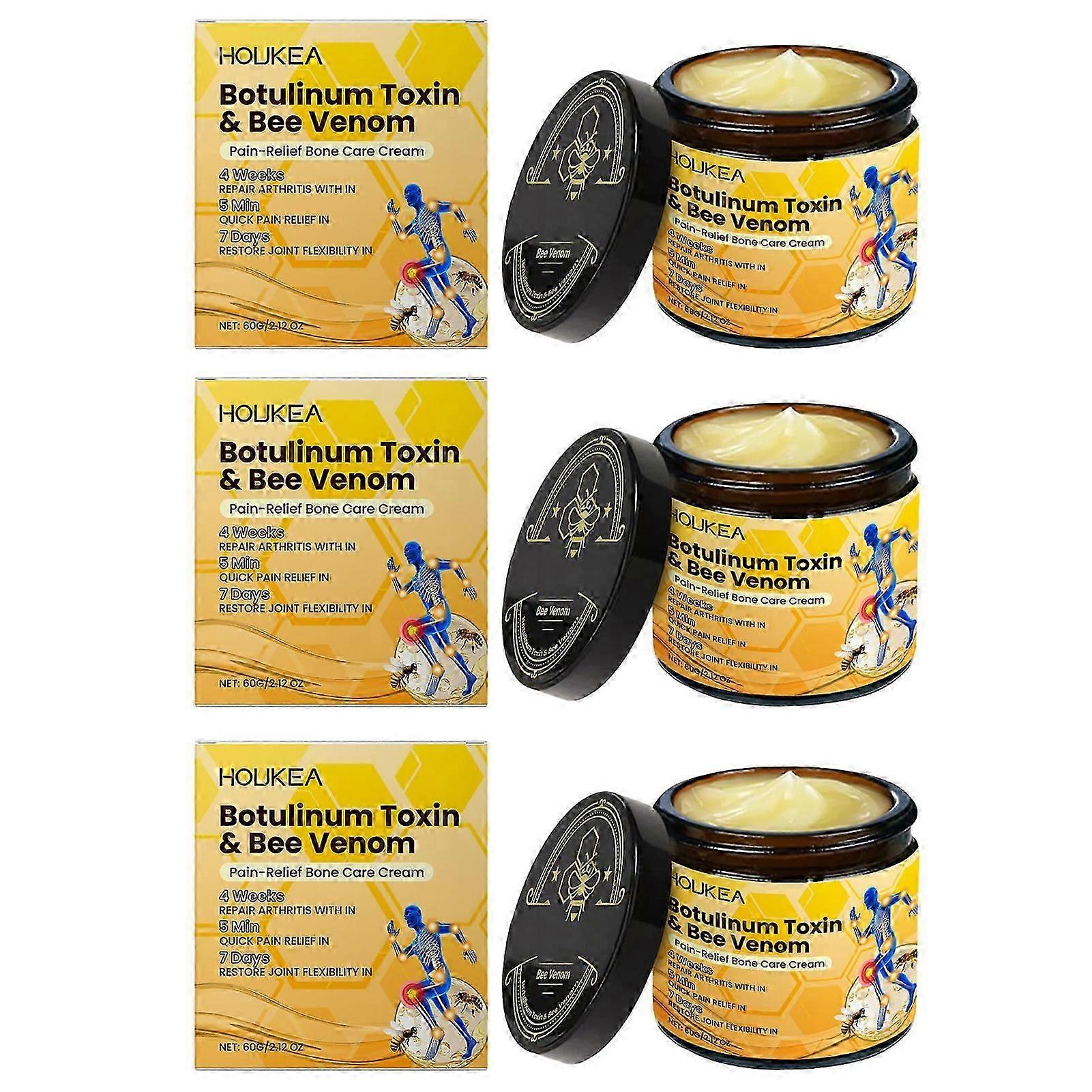 1-3pcs Bee-Venom Joint Cream Bee-Venom Cream for Pain Relief Ultra Strengthen Joint Bone Gel for Knee Shoulder