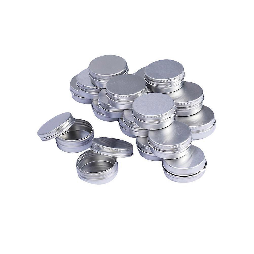 Portable Aluminium Empty Cream Jars with Seamless Lid Closure for Travel Use Lightweight Silver 5g