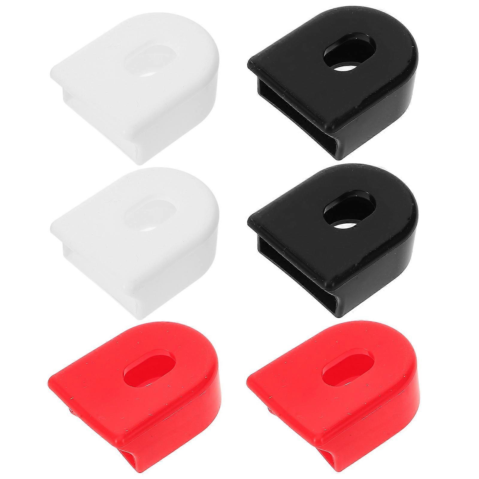 Worgeous 3 Pairs Bike Crankset Covers Silicone Mountain Bike Crankset Protectors Crank Arm Protectors