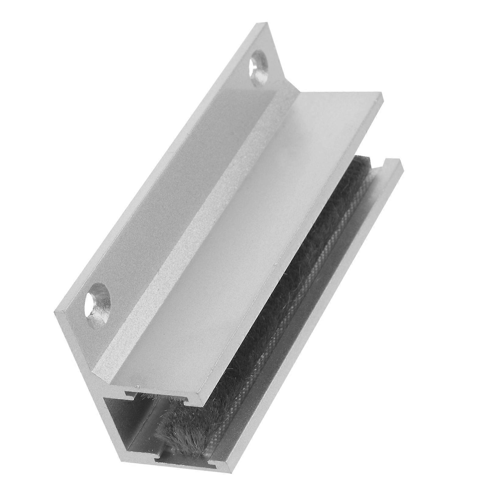 Shower Door Guides Bottom Fixed Aluminum Alloy Silver 9.4X3.9cm Vibration Reduction 1Set