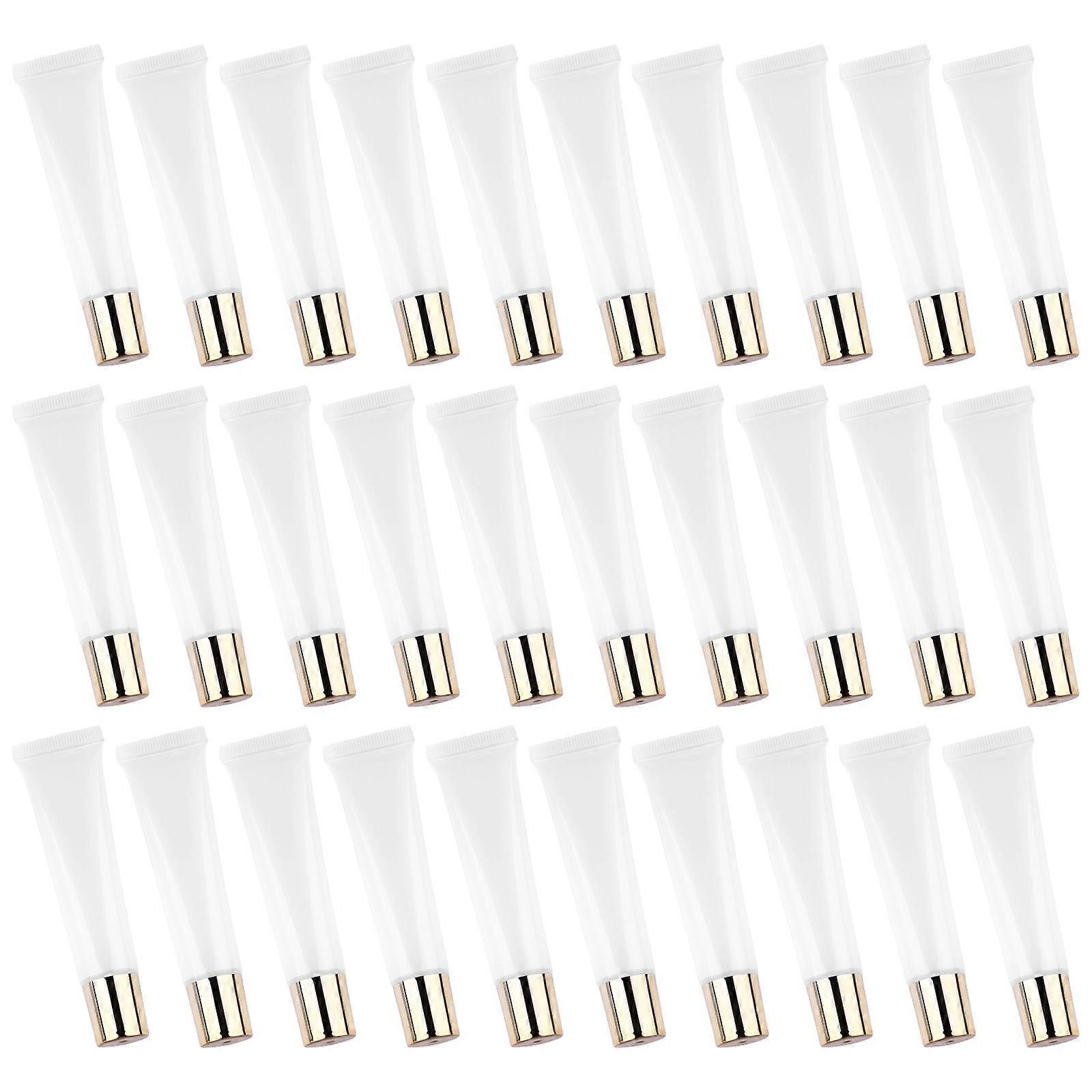 Empty Lipgloss Tube Plastic Material Sealing For Women Daily Use 15ml 50Pcs