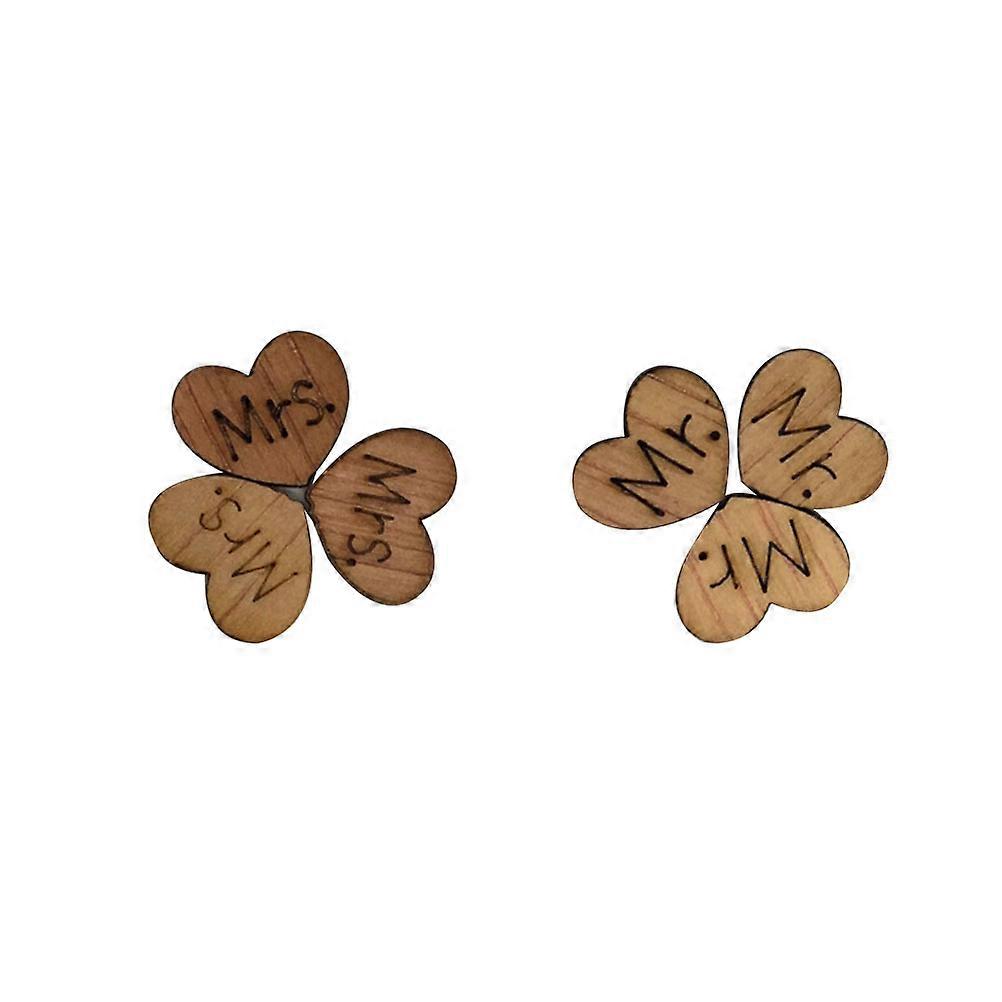 Wooden Heart Shape Buttons Assorted Color Natural Wood for Decoration DIY Crafts 15mm