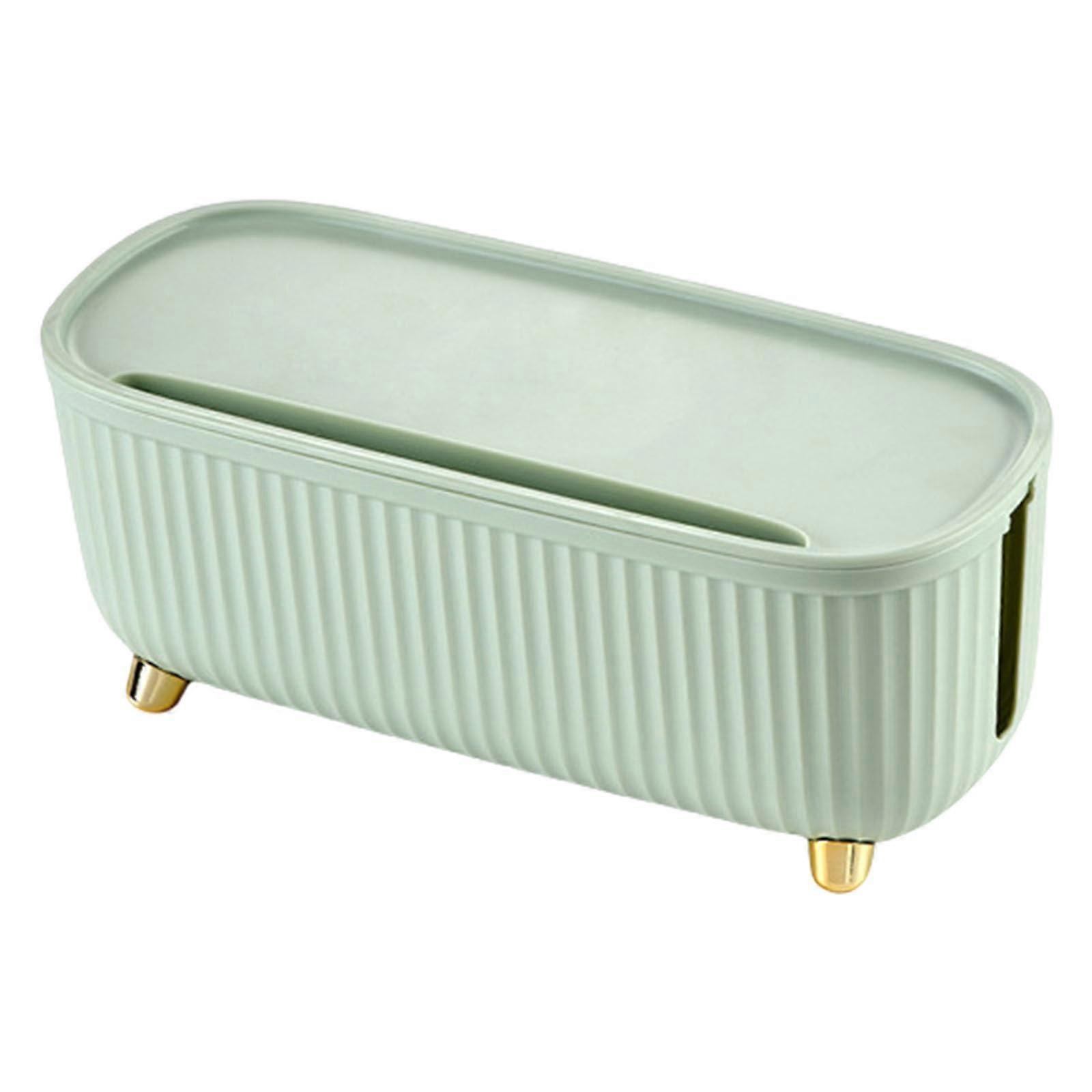 Decorative ABS Cable Management Box Stylish Power Strips Storage Container Socket Holder with Lid for Home Office Cables