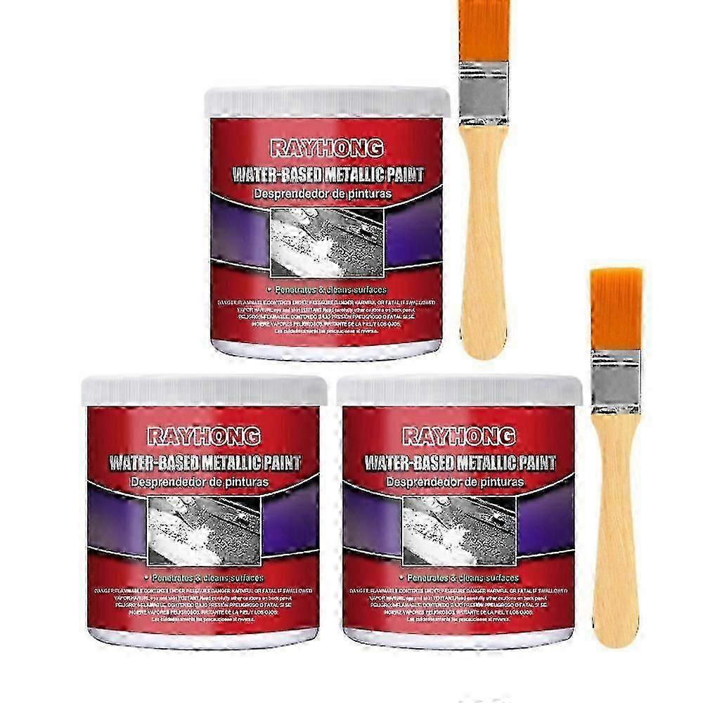 3X 100ml Water-Based Rust Remover Gel With Brush Universal Metal Rust Converter For Car Chassis Derusting Paint