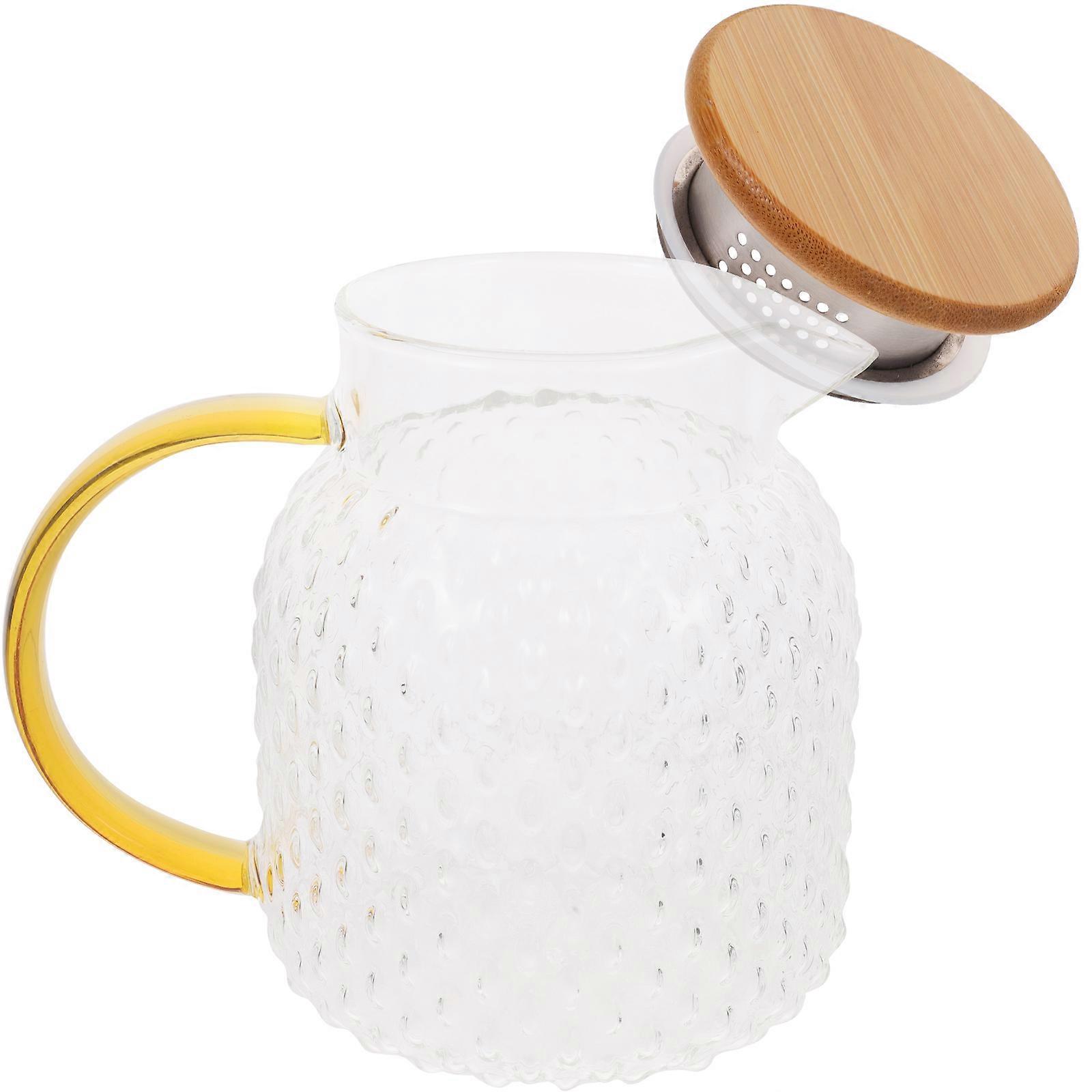 Transparent Glass Water Pitcher for Home Use Large Capacity 1000ml Ideal for Tea Party Storage