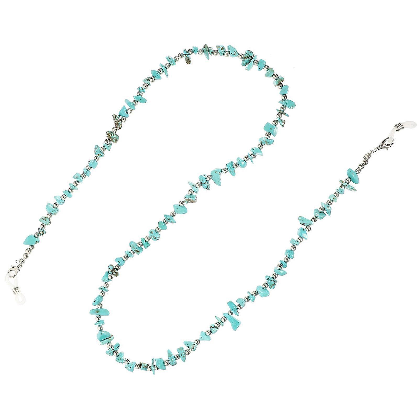 It looks like you're referring to a product description for an **irregular turquoise silicone eyeglass strap**. Here's a refined and expanded version