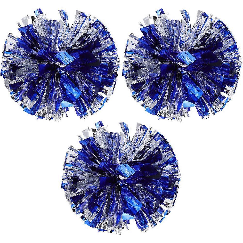 Cheer Gear Reusable Cheerleading Pompoms Dancing Props For Cheerleaders College Events Blue 3Set