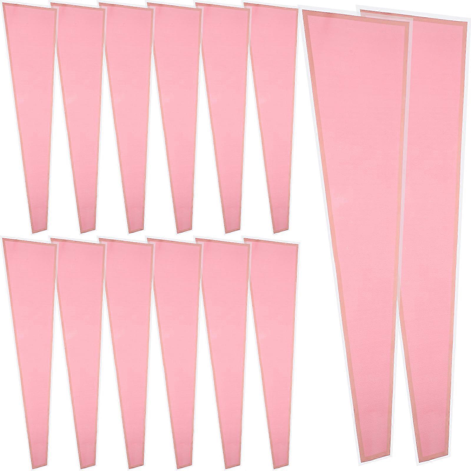 Red Single Rose Wrapping Bag Clear Transparent Design for Flower Sturdy Plastic Material Small Size 50pcs