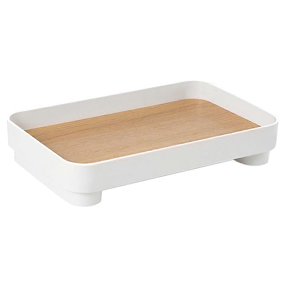 Rectangular Perfume Tray White Hips Perfume Stand Organizer Compact Size Storage