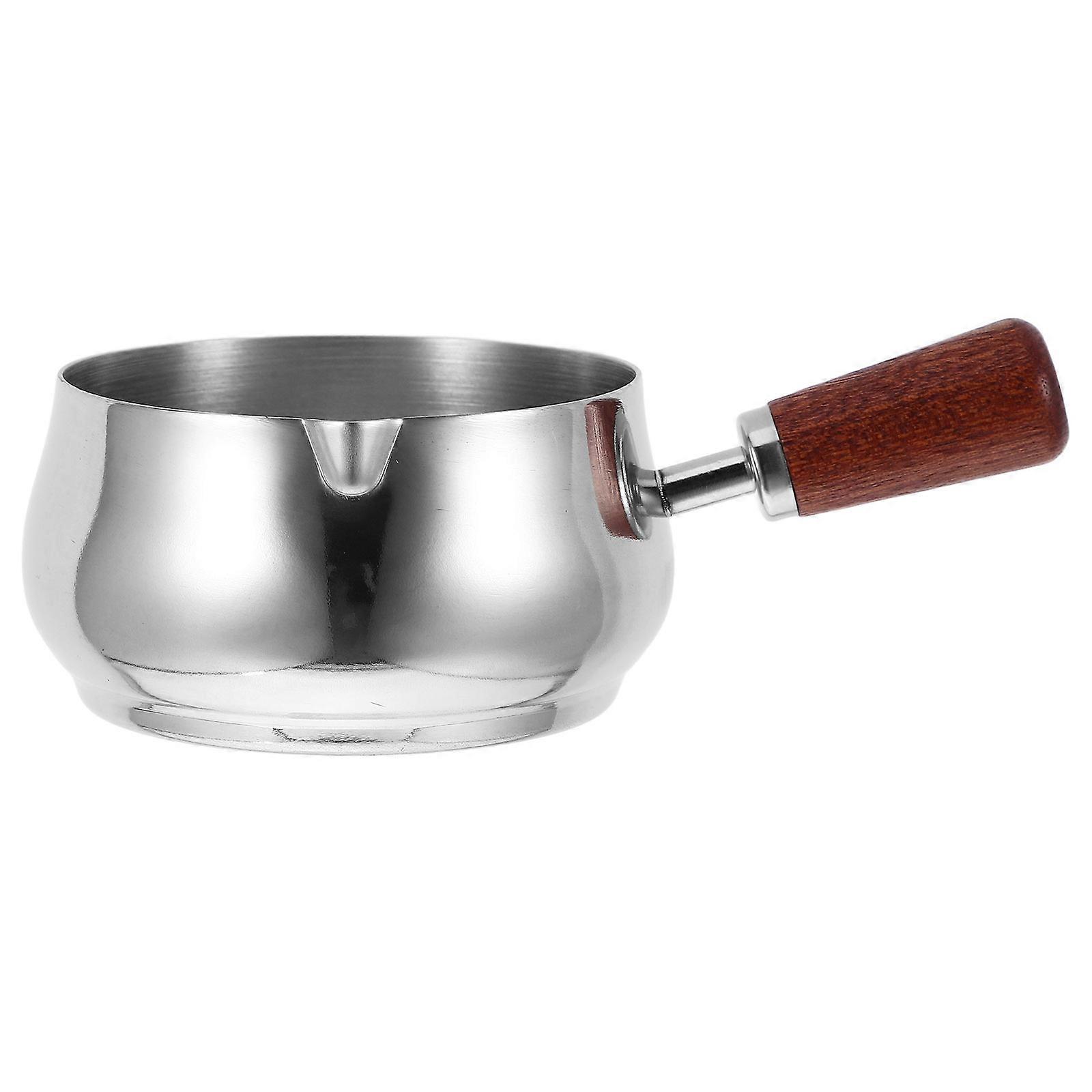 Steel Mini Butter Warmer Sauce Cup Simple Design Round For Western Cuisine Family Gatherings 180ml 1Pack