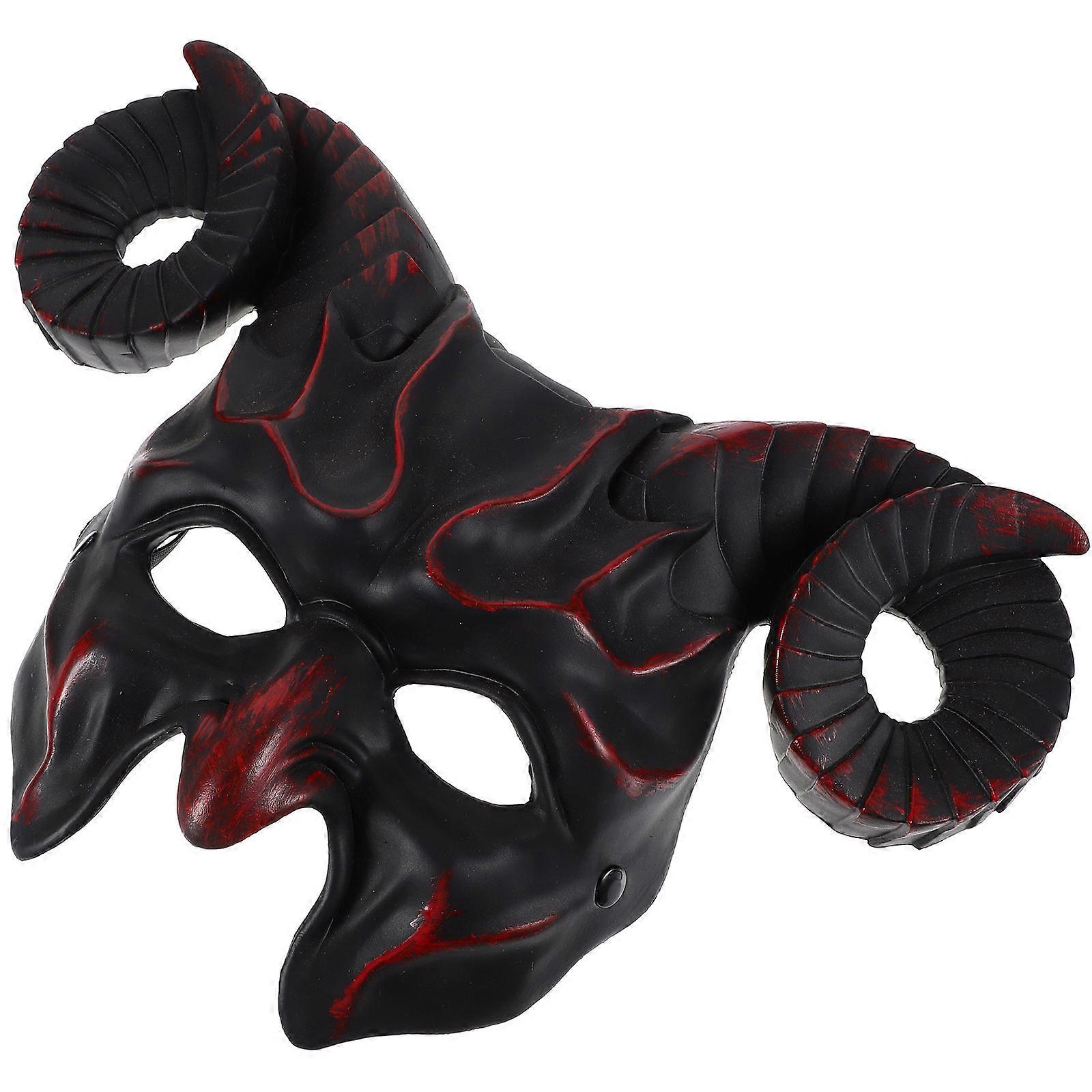 Masquerade Mask Accessory With Horns Suitable For Halloween Party And Cosplay Events 1Pack