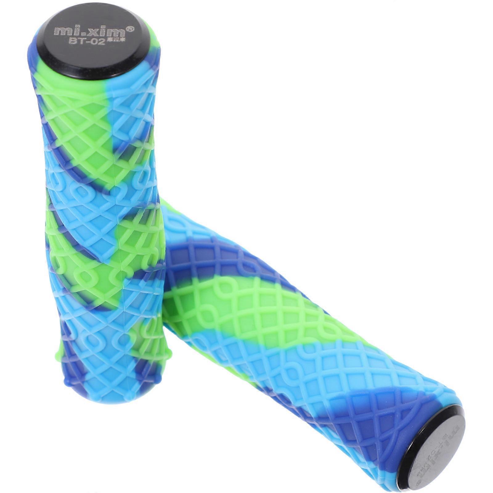 Silicone Bike Handlebar Grips with Ergonomic Design for Comfortable Cycling Fits Most Bikes 0.5 Inch Diameter