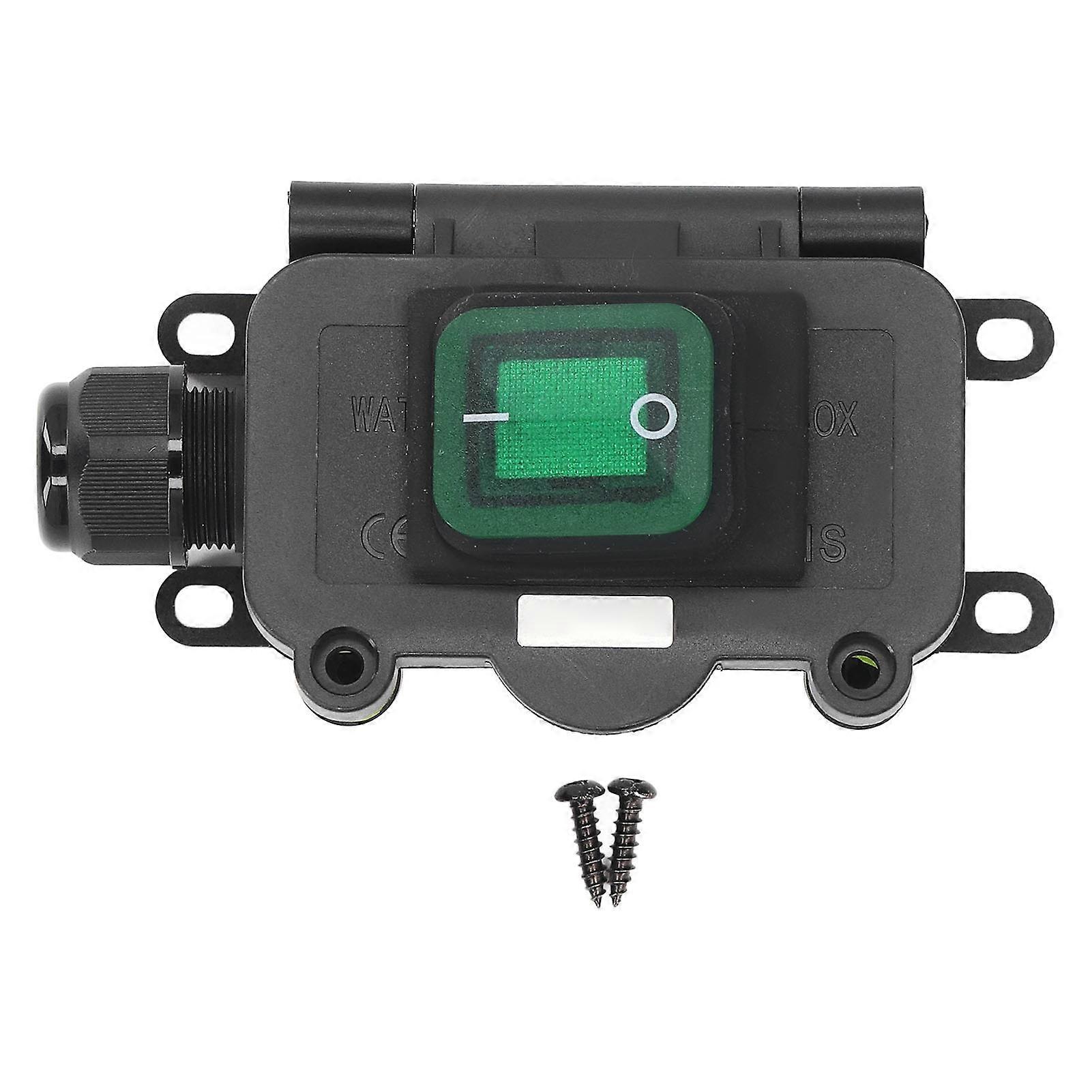 Marine Switch with Junction Box Single Head IP68 Water Proof Inline Power Cord Ship Type Switch for Outdoor