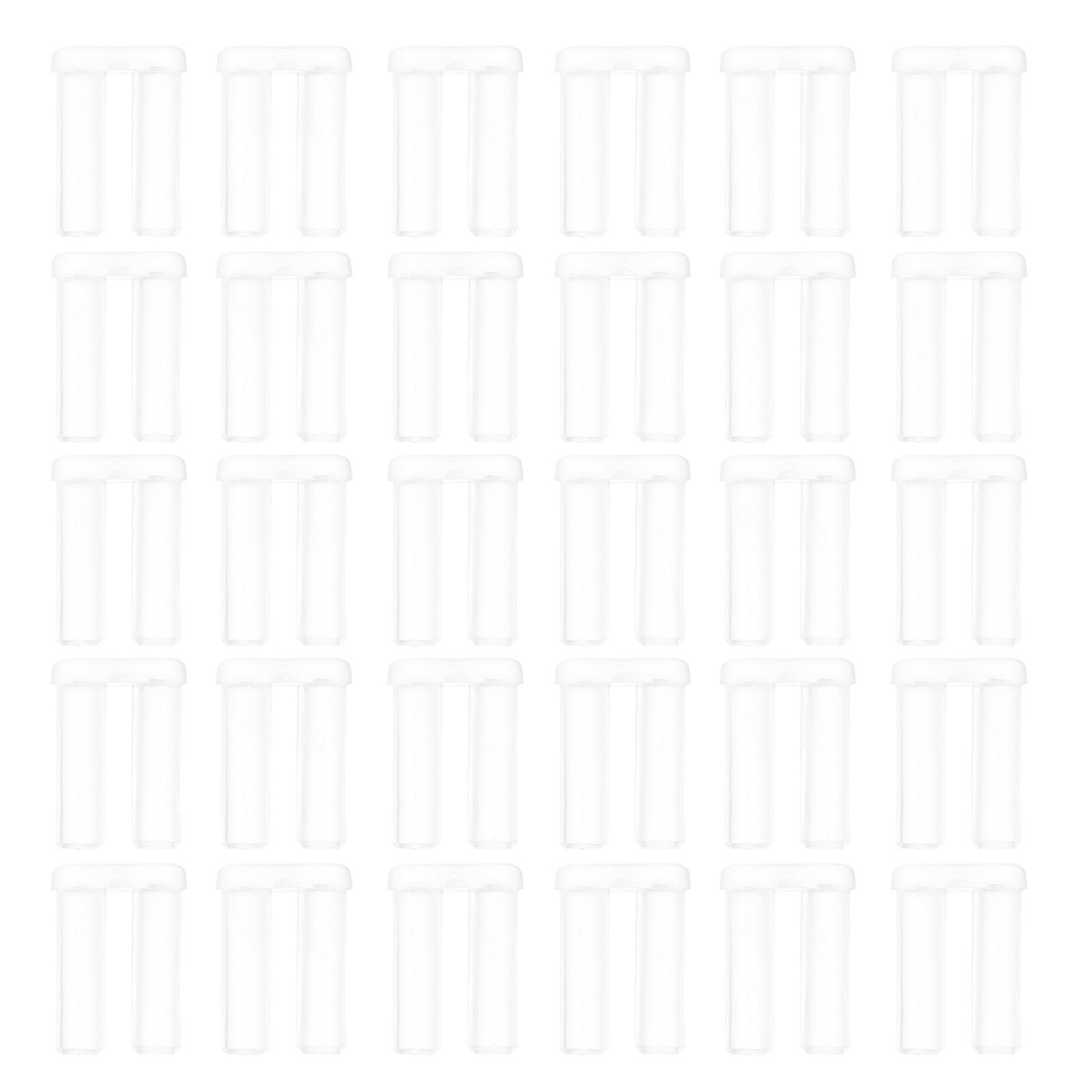 Plastic Compression Sleeves for Rimless Glasses with Double Rubber Plug and Spare Buckle Tools Transparent