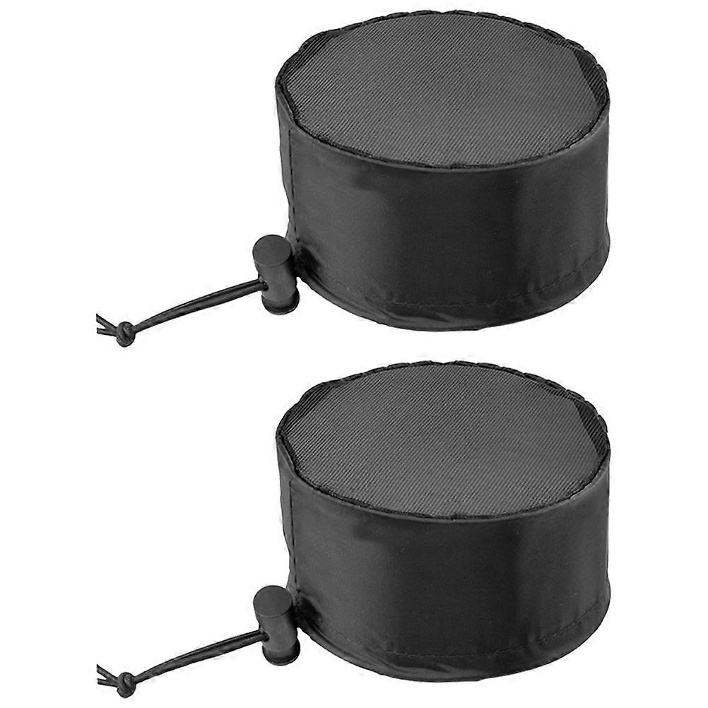 Black Vent Covers for Plant Tent Made of Oxford Cloth and Mesh Cloth with Elastic Band and Fixed Buckle 2 Pieces