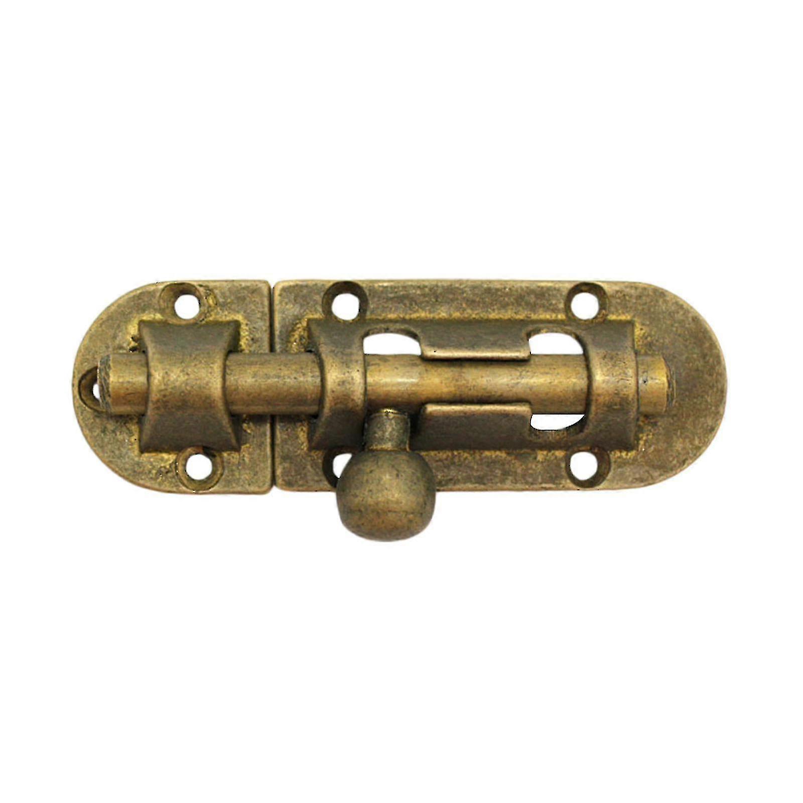Antique Copper Barrel Bolt Buckle, Vintage Solid Brass Thickened Door Latch With Screws, Furniture Hardware