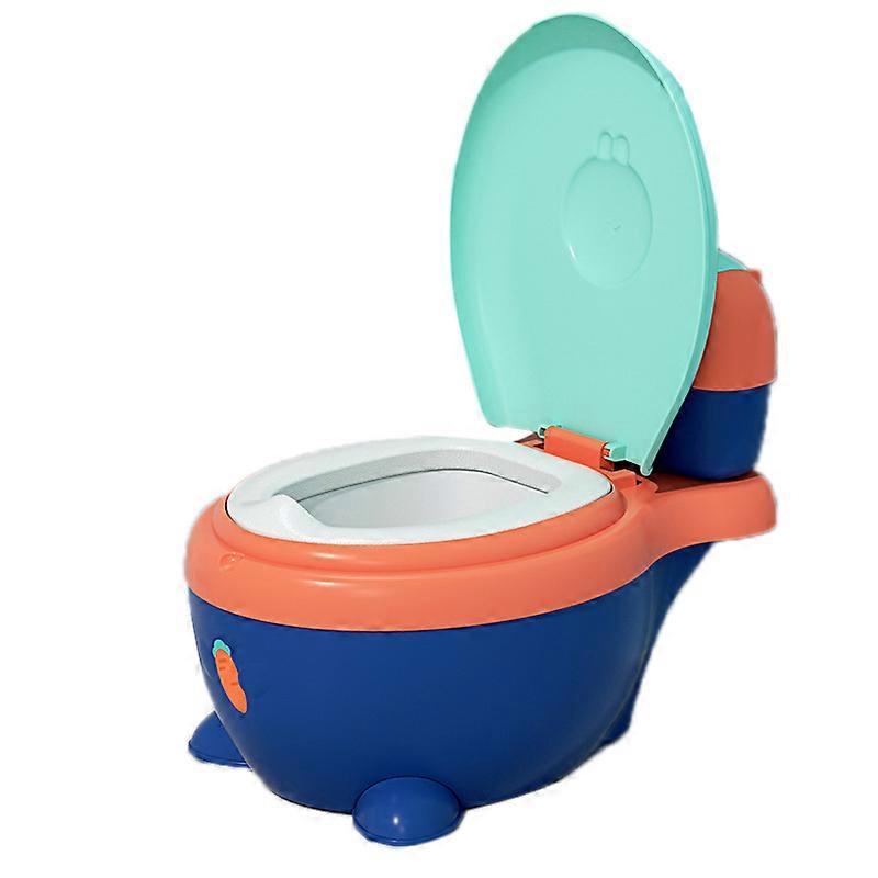 Baby Potty Training Toilet Simulated Portable with Thickened PU Cushion Real Feel Potty for Toddlers Blue