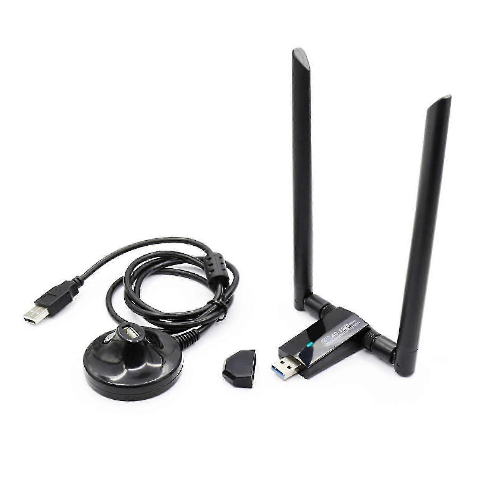 M-1200M Wireless Network Card High-speed Anti-interference Driver-free USB3.0 Dual Band WiFi Transceiver for Router