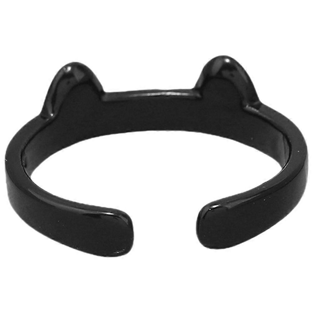 Finger Rings For Women Simple Design Cat Shape Comfortable To Wear Durable Metal Ring 1Pack