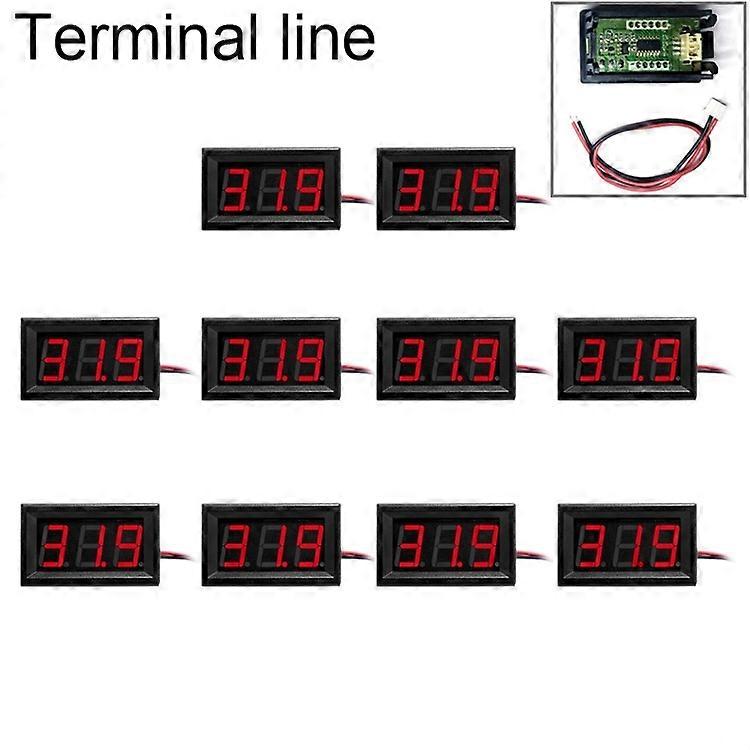 10 PCS 0.56 inch 3 Terminal Wires Digital Voltage Meter