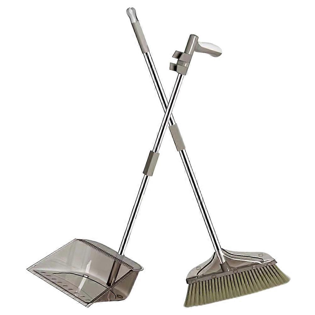 1 Set Dustpan and Broom with Long Handle for Household Floor Cleaning