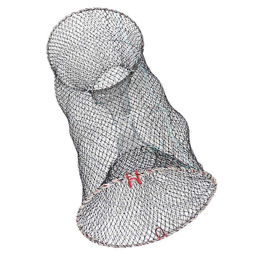 Filet de pêche pliable durable en fil d’acier épaissi et fil de maille pour attraper du poisson, des crevettes, du crabe 1pc