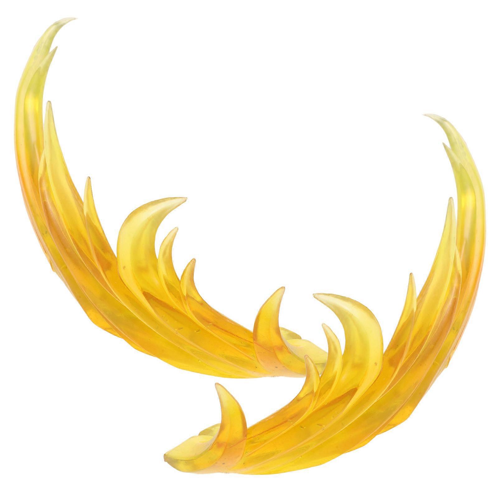 Flame Effects Display Artwork Figures And Statues In Yellow Color With Display Enhancement Function 1Set