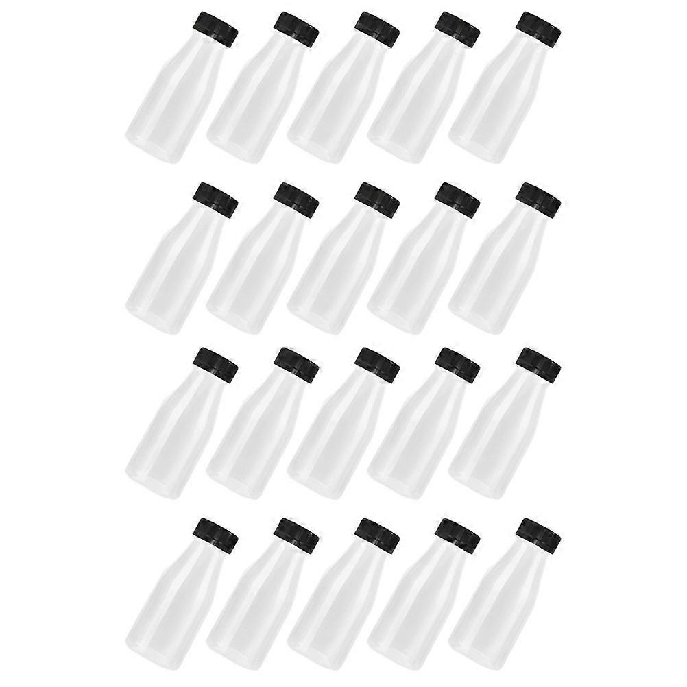 20Pcs Transparent Yogurt Bottles With Lids For Milk Storage And Beverage Containers Suitable For School Work Travel Gym Hiking