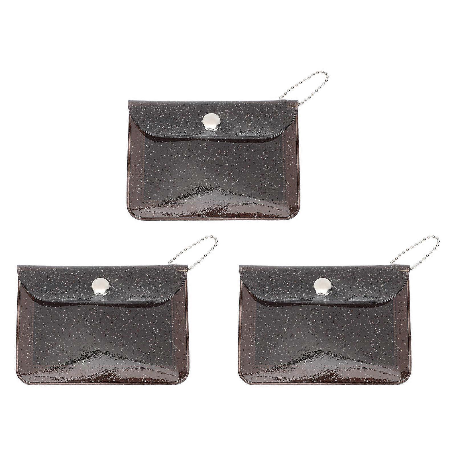 3pcs Mini Transparent PVC Wallets for Portable Coin Storage – Compact Change Pouches for Women, Lightweight Outdoor Money Bags