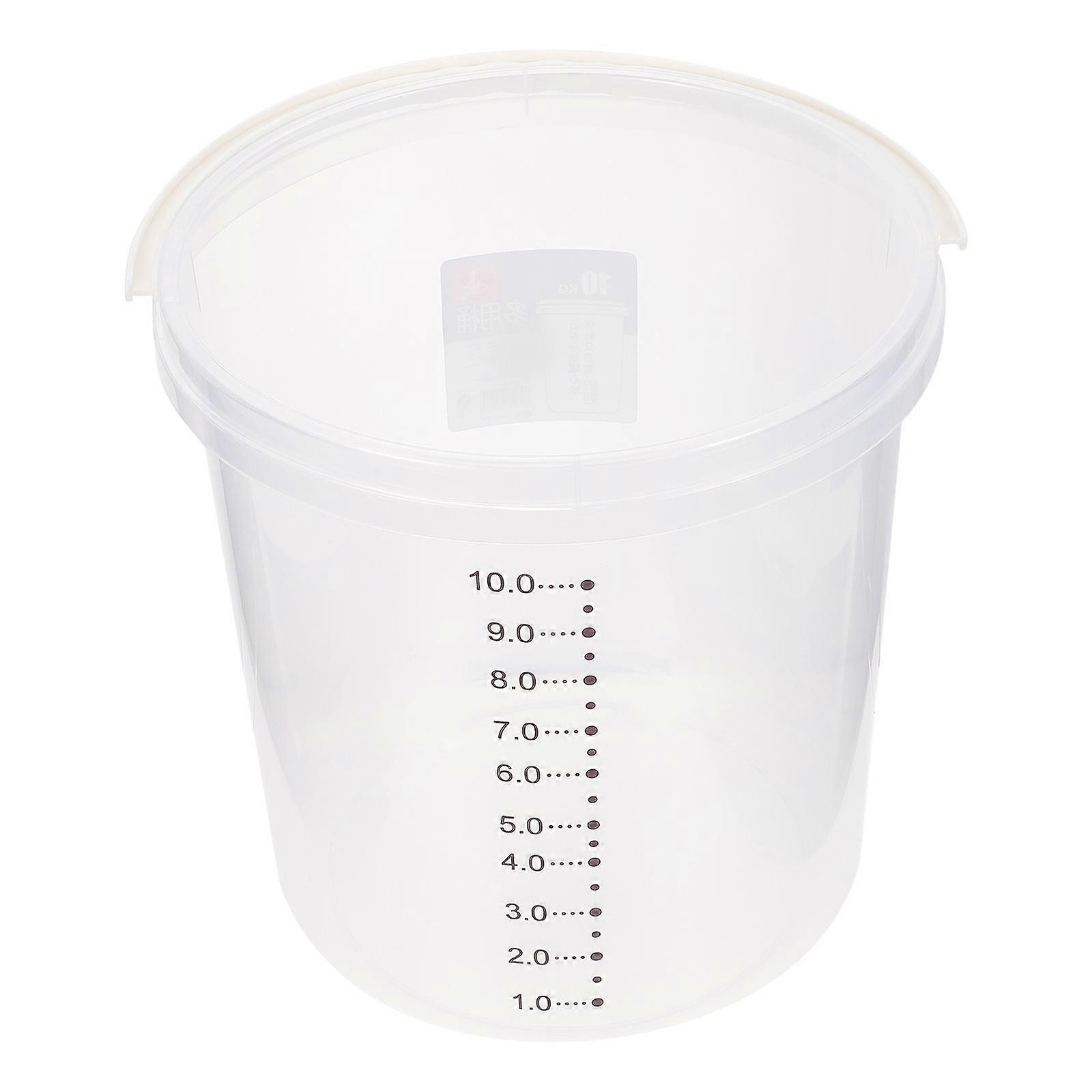 Rice Storage Bucket for Moisture-Proof Storage Use 1Pcs White Plastic Container