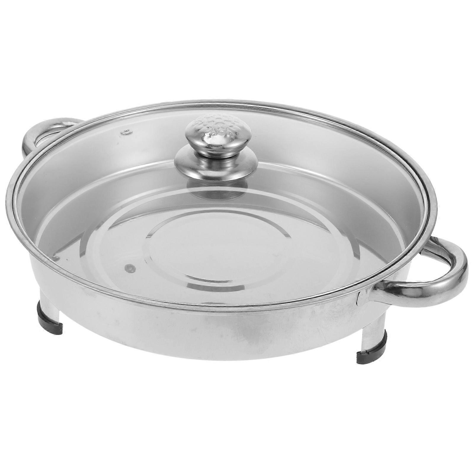Stainless Steel Buffet Food Holder with Lid Fish Serving Tray for Catering, Self Service & Events Rounded Corner Design for Safe Use