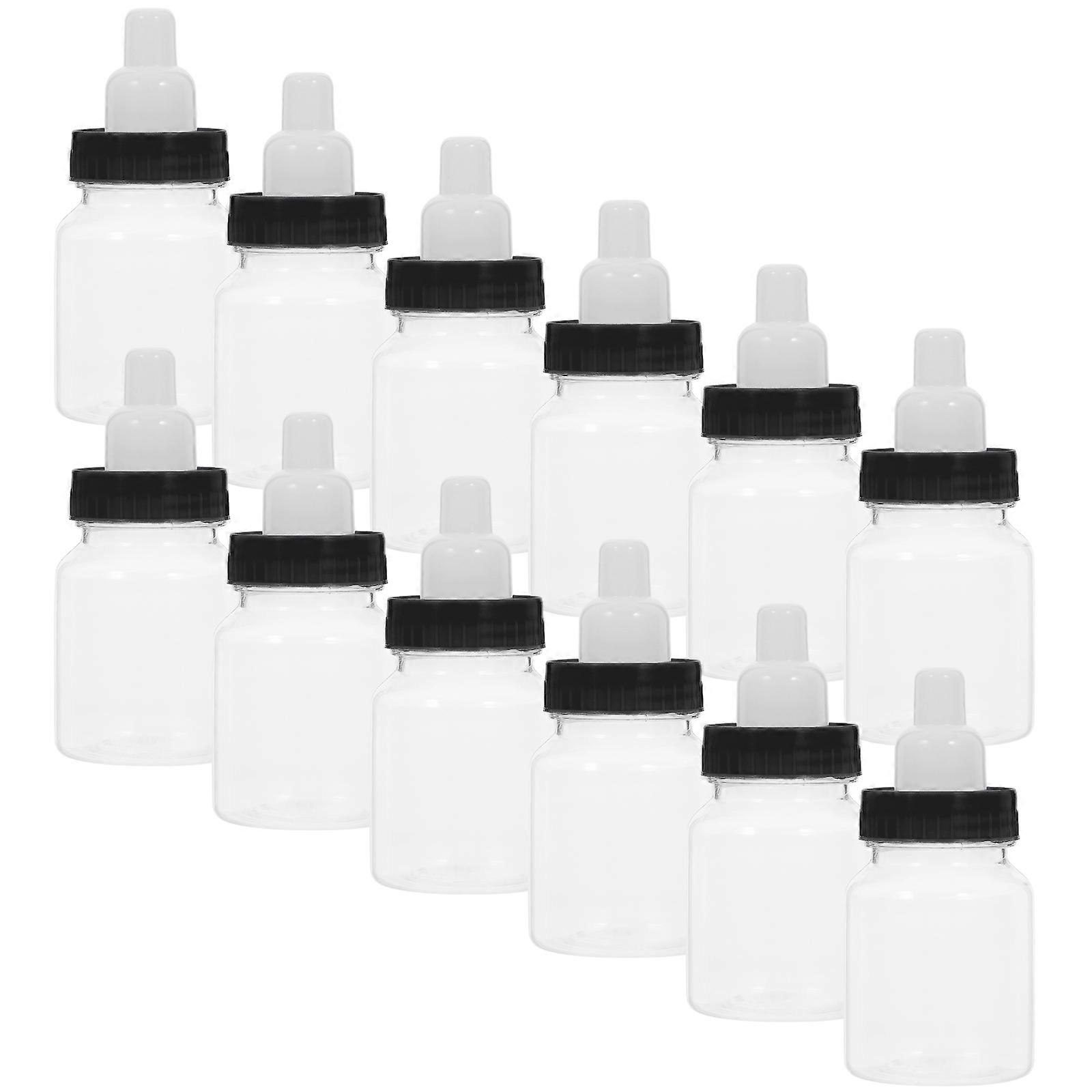12pcs Bottle Shaped Candy Containers Milk Bottle Candy Box Packing Favor Decorative
