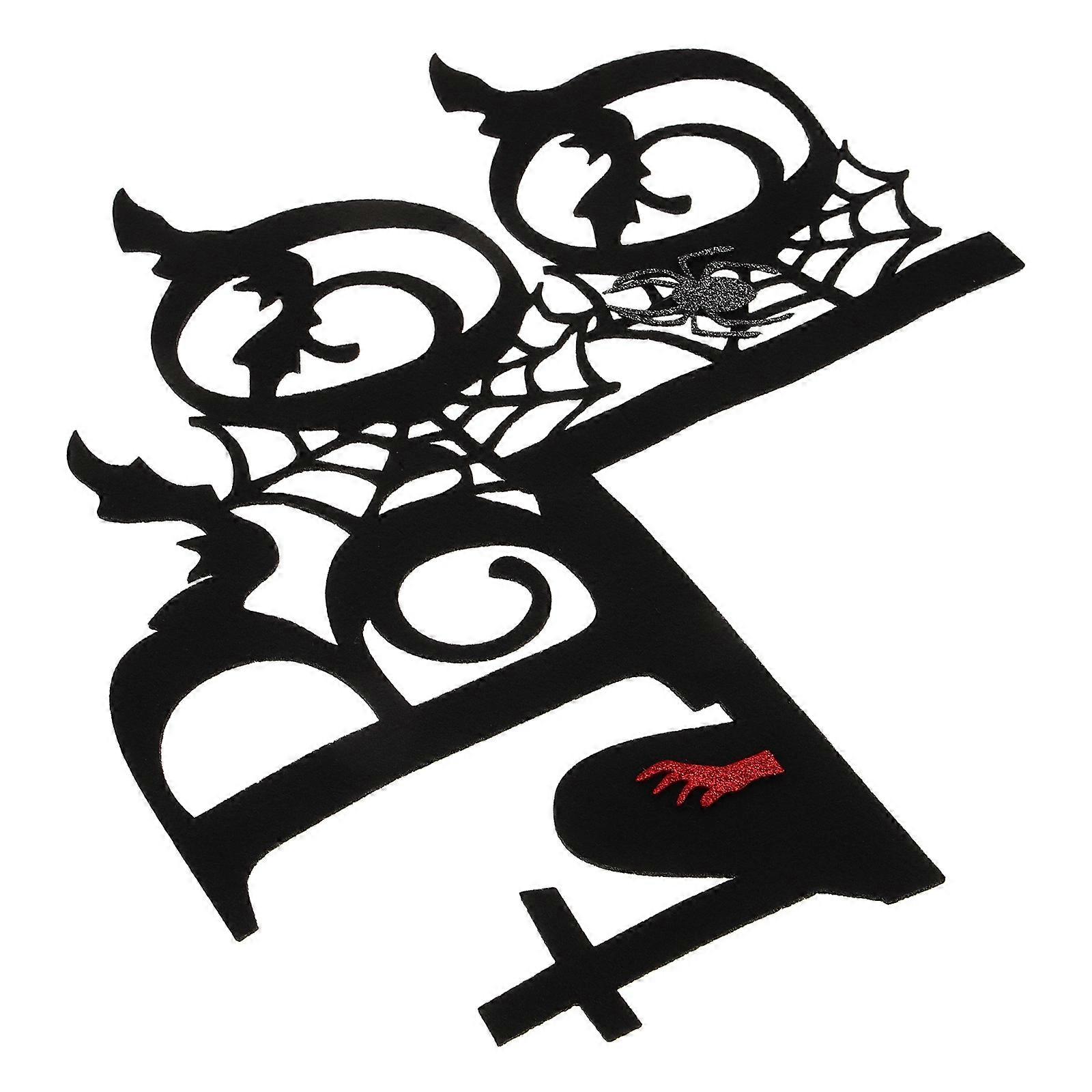 Halloween Themed Halloween Door Frame Adorn Decorative Sign For Door And Window 39X36CM 1Pack