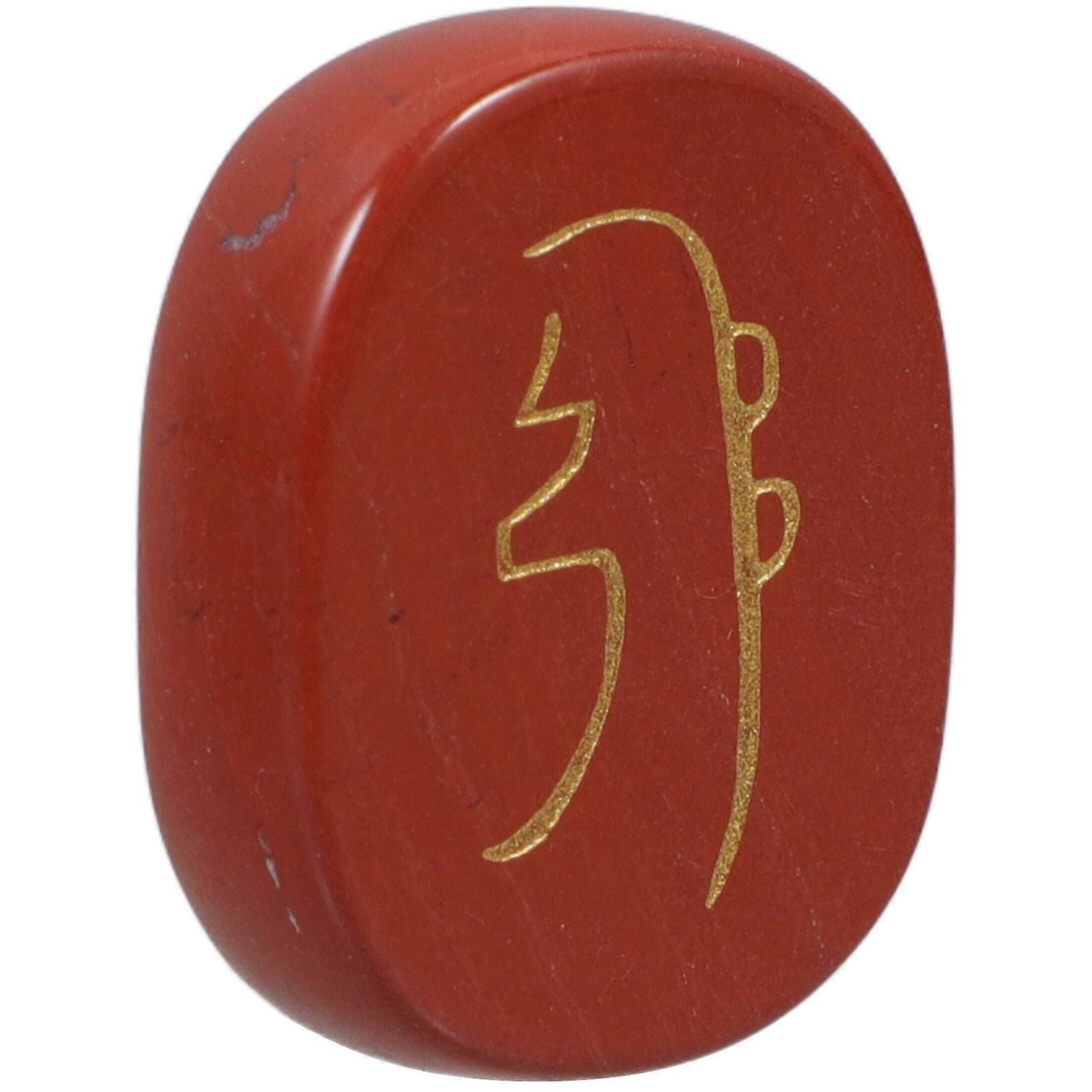 Oval Red Palm Stones for Chakra Balancing Meditation Set of 4 Flat Shape 1.5 inches