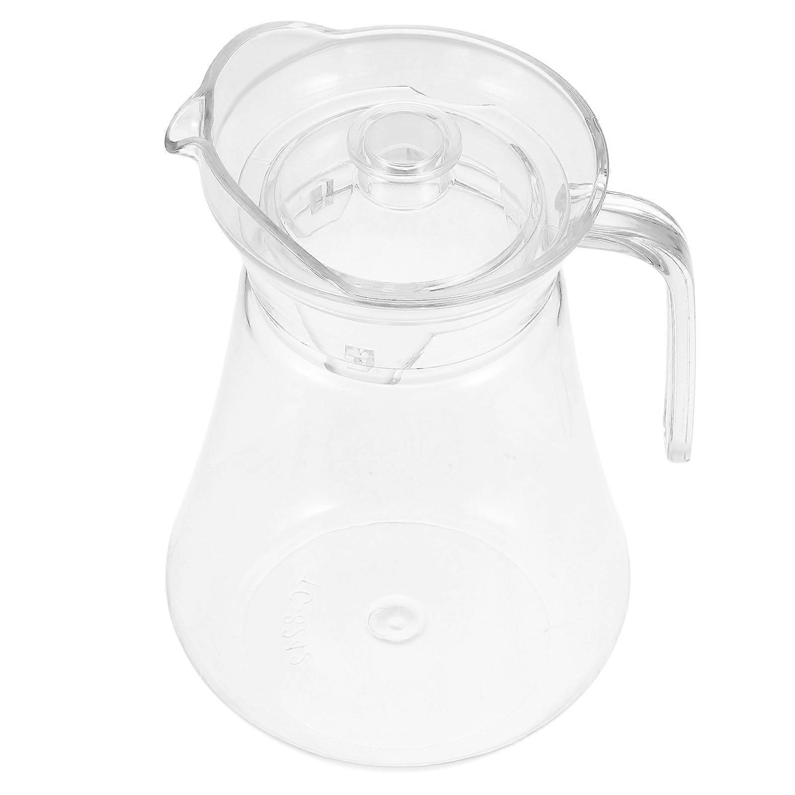 Clear Acrylic Cold Water Kettle & Juice Pitcher Food Safe, Heat Resistant Beverage Container for Home, Parties, and Picnics