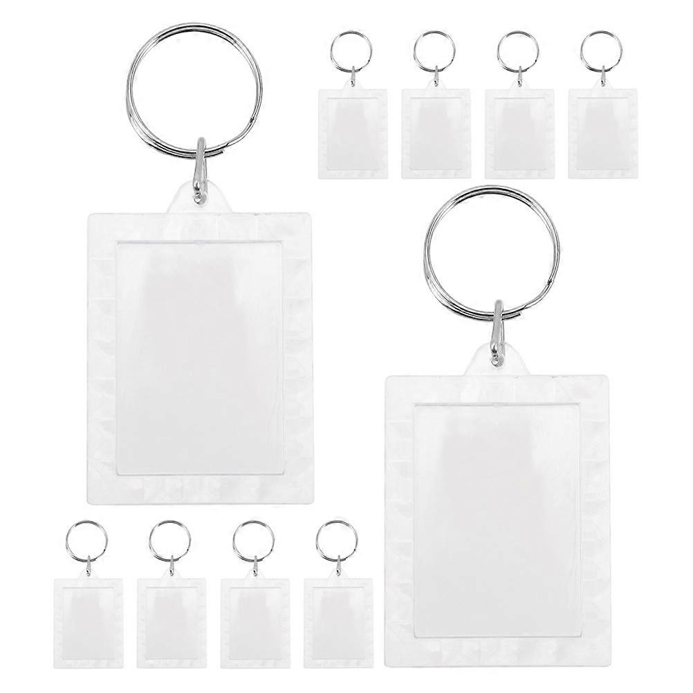 Acrylic Keychain Blanks Clear Photo Frame for Hanging Use 20 Pieces Lightweight Portable Transparent