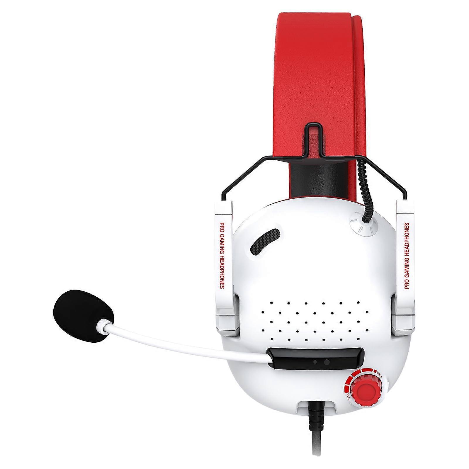 Gaming Headsets for PC Wired Headphones with Microphone 7.1 Surround Sound Computer USB Headsets for Laptop Streaming White