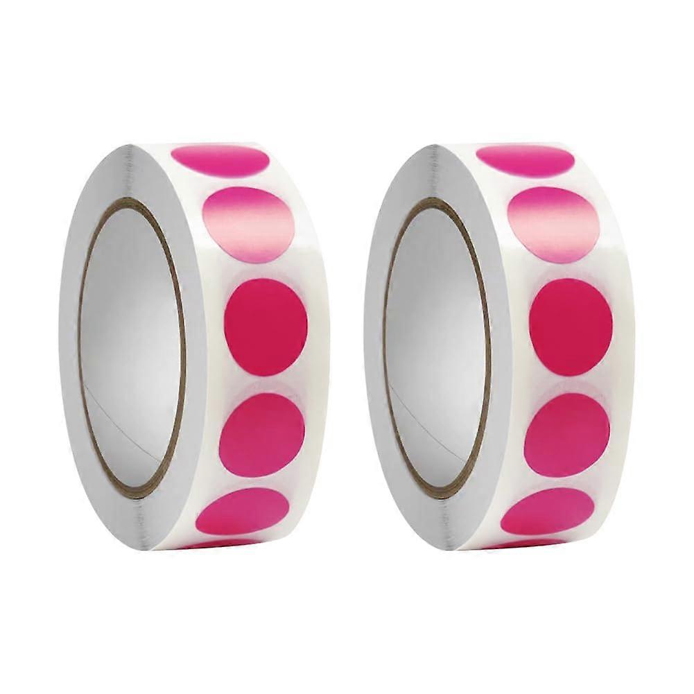 Mini Circle Labels Dot Marking Stickers Tiny Removable for Office Home Hot Pink