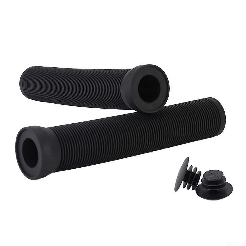 Soft TPR Grips For Bikes And Scooters Non Slip Shockproof Handlebar Grips Black