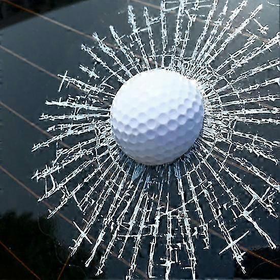Funny 3D Golf Window Crack Ball Hit Windshield Car Decals Sticker Decoration